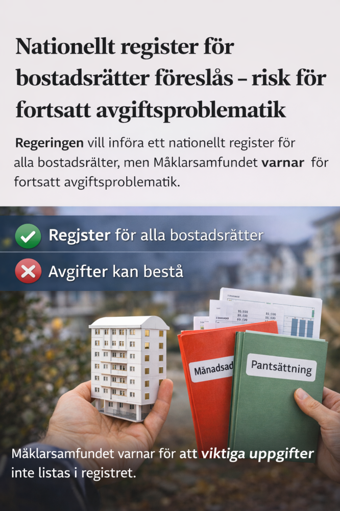 Nationellt bostadsrättsregister förändra marknaden